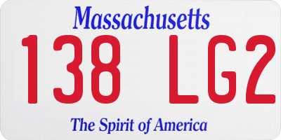 MA license plate 138LG2