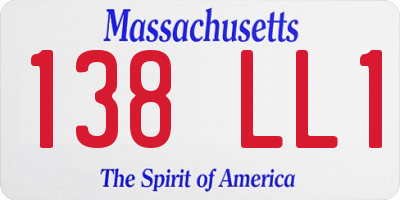MA license plate 138LL1