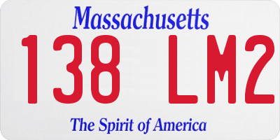 MA license plate 138LM2