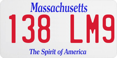 MA license plate 138LM9