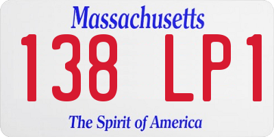 MA license plate 138LP1