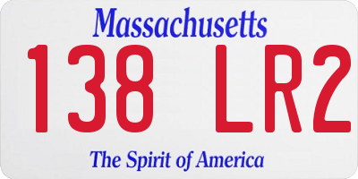 MA license plate 138LR2