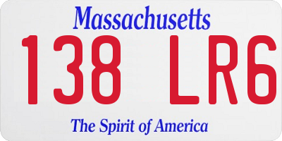 MA license plate 138LR6