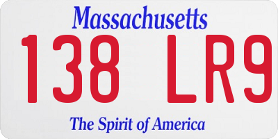 MA license plate 138LR9