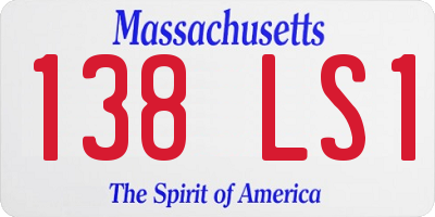 MA license plate 138LS1