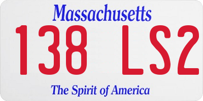 MA license plate 138LS2