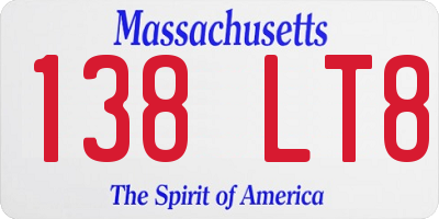 MA license plate 138LT8