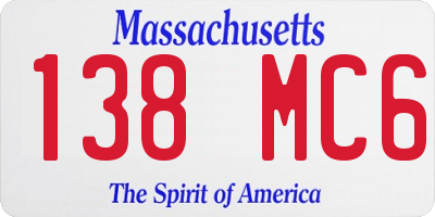 MA license plate 138MC6