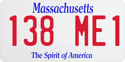 MA license plate 138ME1