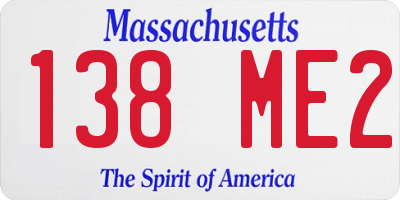MA license plate 138ME2