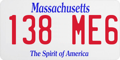 MA license plate 138ME6
