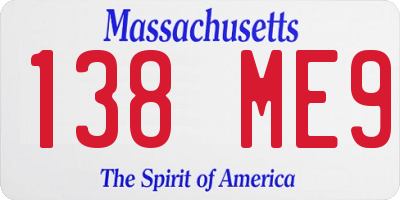 MA license plate 138ME9