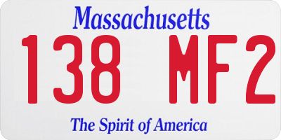 MA license plate 138MF2