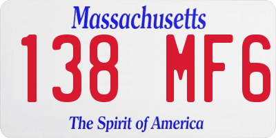 MA license plate 138MF6
