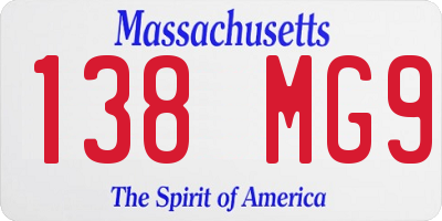 MA license plate 138MG9