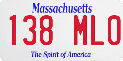 MA license plate 138ML0
