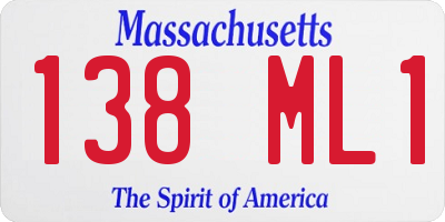 MA license plate 138ML1