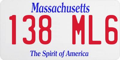 MA license plate 138ML6