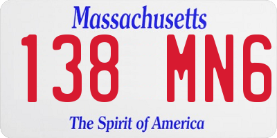 MA license plate 138MN6