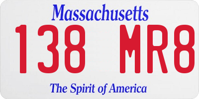 MA license plate 138MR8