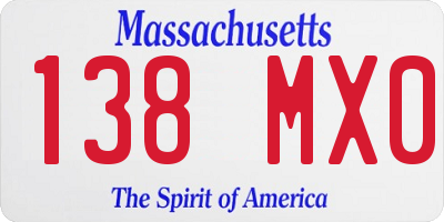 MA license plate 138MX0