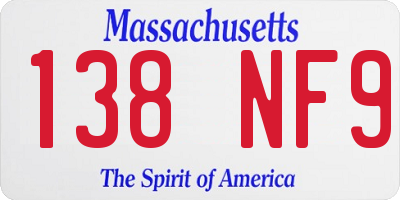 MA license plate 138NF9
