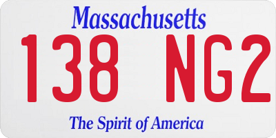 MA license plate 138NG2