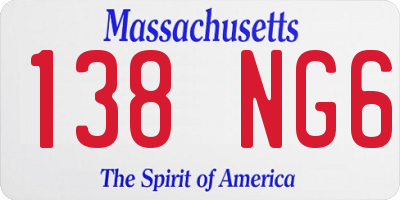 MA license plate 138NG6