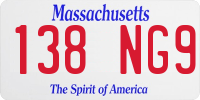 MA license plate 138NG9