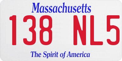 MA license plate 138NL5
