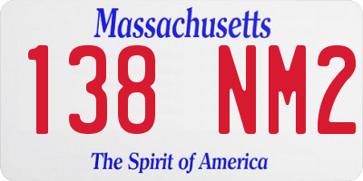 MA license plate 138NM2