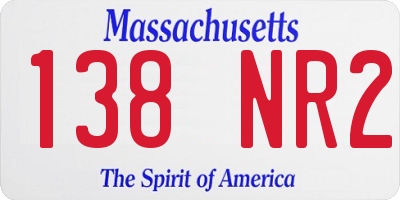 MA license plate 138NR2