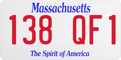 MA license plate 138QF1