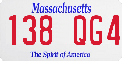 MA license plate 138QG4