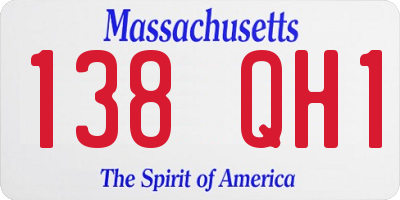 MA license plate 138QH1