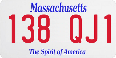 MA license plate 138QJ1