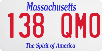 MA license plate 138QM0