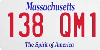 MA license plate 138QM1