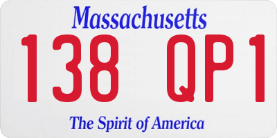 MA license plate 138QP1