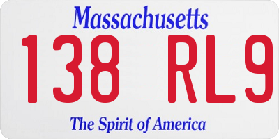 MA license plate 138RL9