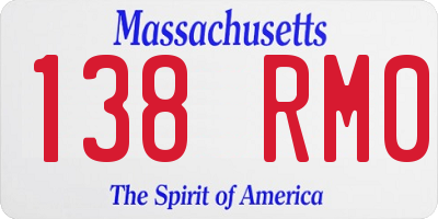 MA license plate 138RM0