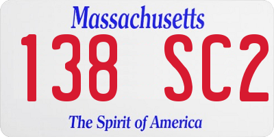 MA license plate 138SC2