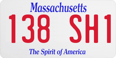 MA license plate 138SH1
