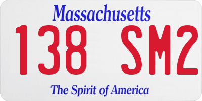 MA license plate 138SM2