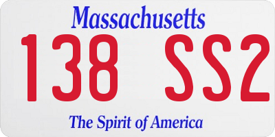 MA license plate 138SS2