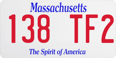 MA license plate 138TF2