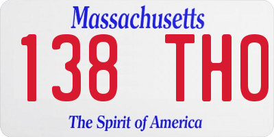 MA license plate 138TH0
