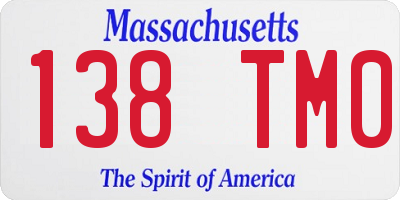 MA license plate 138TM0