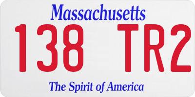 MA license plate 138TR2