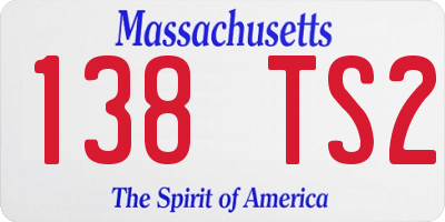 MA license plate 138TS2